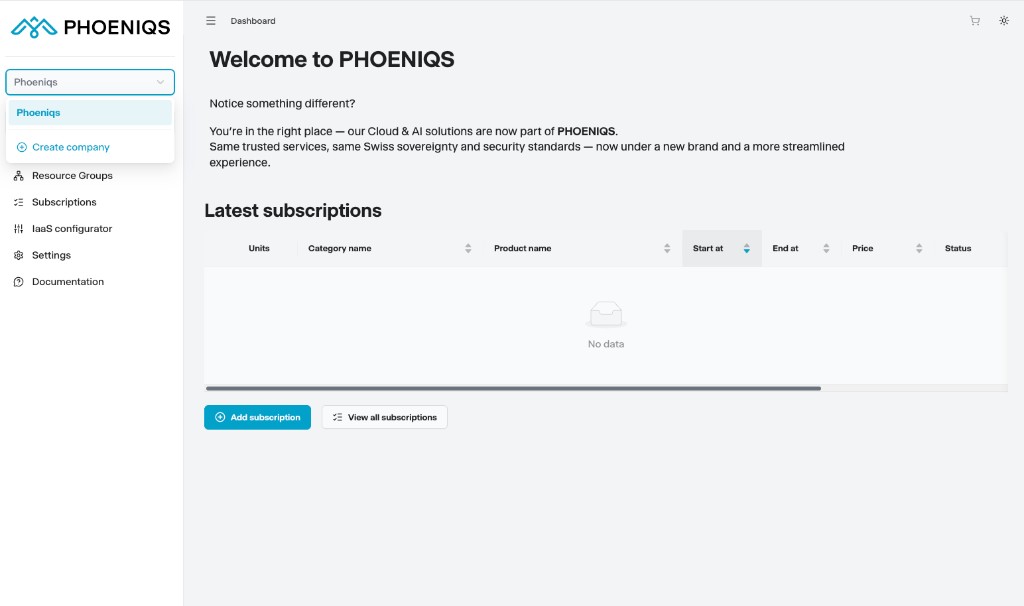 Create company dashboard